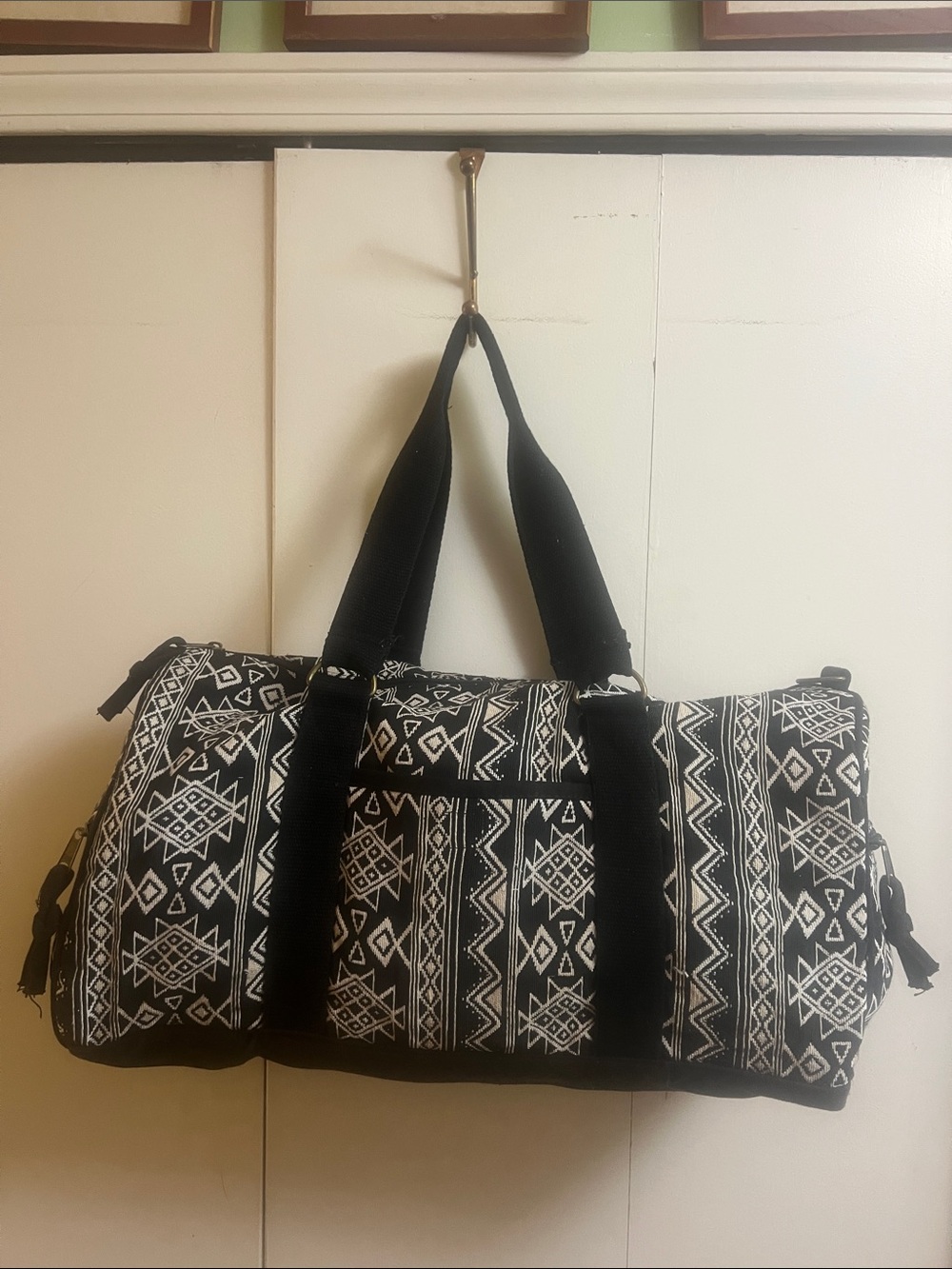 Stone Mountain Tribal Jacquard Duffel Weekender Travel Bag